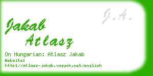 jakab atlasz business card